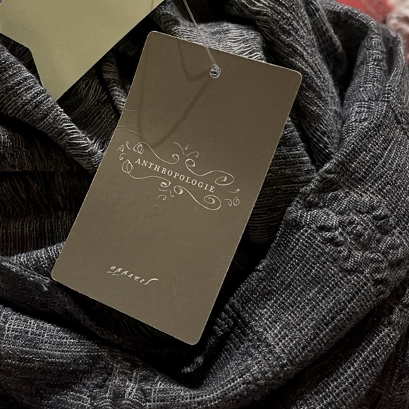 NEW Anthropologie Knit Cowl Neck Sweater Dress Navy/Marine Size Large - Picture 2 of 3